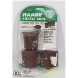 UNCLAIMED HANDY 3 PACK REUSABLE COFFEE FILTERS