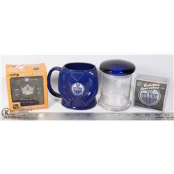 UNCLAIMED BOX OF OILERS COLLECTIBLES