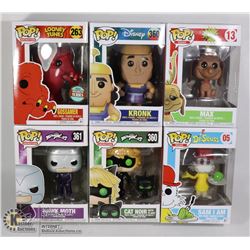 UNCLAIMED BOX WITH 6 FUNKO POPS