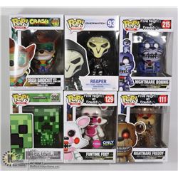 UNCLAIMED BOX WITH 6 FUNKO POPS