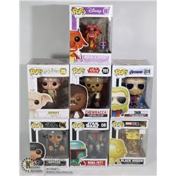 UNCLAIMED LOT OF 7 FUNKO POPS