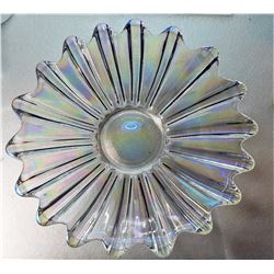 11)  VINTAGE RAINBOW RIBBED IRIDESCENT