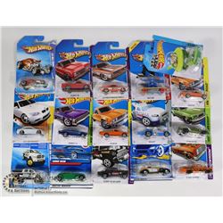 FLAT OF 15 HOT WHEELS CARS