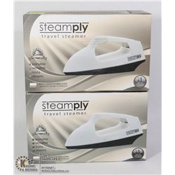 TWO STEAMPLY TRAVEL STEAMERS