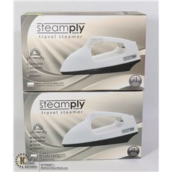 TWO STEAMPLY TRAVEL STEAMERS