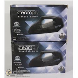 TWO STEAMPLY TRAVEL STEAMERS