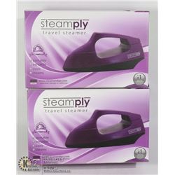 TWO STEAMPLY TRAVEL STEAMERS