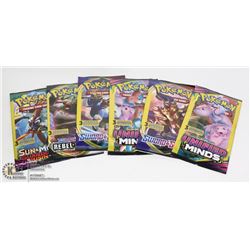 6 NEW SEALED PACKS OF POKEMON CARDS