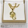 Image 1 : UNCLAIMED GOLD TONE SCORPION NECKLACE