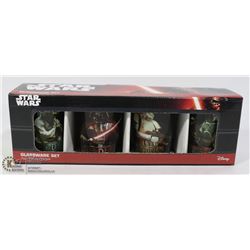 NEW 4PC STAR WARS SHOT GLASS SET