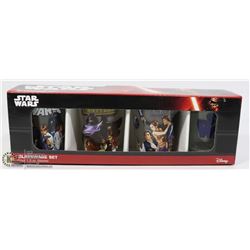 NEW 4PC STAR WARS SHOT GLASS SET