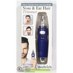 NEW NOSE & EAR HAIR TRIMMER (USES ONE AA BATTERY)