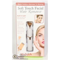 NEW SOFT TOUCH FACIAL HAIR REMOVER WITH BUILT IN