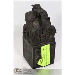 IRON CLOUDED DRAGON STAMP 6.5" TALL