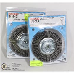 UNCLAIMED LOT OF 2 KNOT WIRE WHEELS