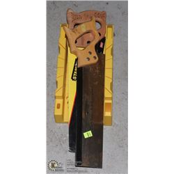 UNCLAIMED MITER BOX AND SAW