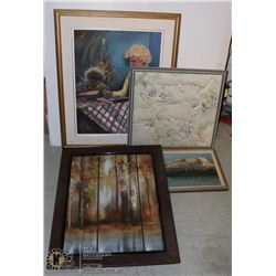 UNCLAIMED LOT OF 4 ASSORTED PICTURES