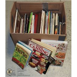 UNCLAIMED BOX OF VINTAGE COOKBOOKS