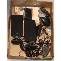 FLAT WITH COMPUTER SPEAKERS AND OTHER ELECTRONICS