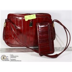 LADIES EEL SKIN PURSE AND MATCHING WALLET