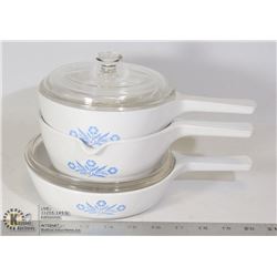 CORNINGWARE- BLUE CORNFLOWER PATTERN-SET