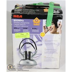 RCA WIRELESS HEADPHONES IN BOX NEEDS AAA BATTERIES