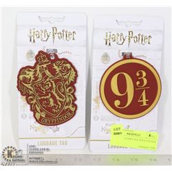 TWO NEW HARRY POTTER LUGGAGE TAGS