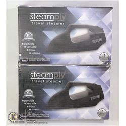 TWO STEAMPLY TRAVEL STEAMERS