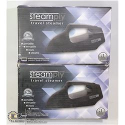 TWO STEAMPLY TRAVEL STEAMERS