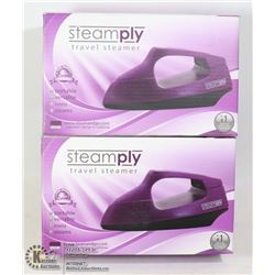 TWO STEAMPLY TRAVEL STEAMERS