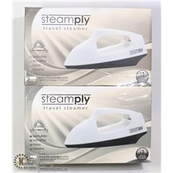 TWO STEAMPLY TRAVEL STEAMERS