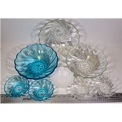 ESTATE HAZEL ATLAS SWIRL 1960'S 8PC