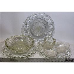 BARLETT-COLLINS GLASS CO ST.GENEVIEVE 1960'S 7PC