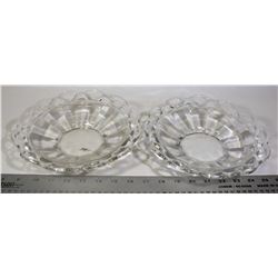 ESTATE IMPERIAL GLASS CROCHET CRYSTAL BOWLS