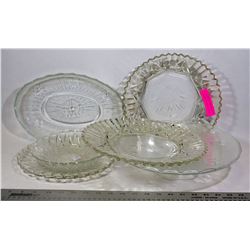 ESTATE VINTAGE GLASS 6 PC