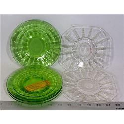 ESTATE HOCKING GLASS AND FEDERAL GLASS SAUCERS