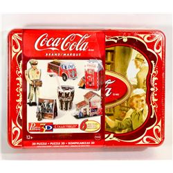 NEW COCA COLA PUZZ 3D COLLECTIBLES SET IN METAL