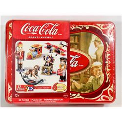 NEW COCA COLA PUZZ 3D COLLECTIBLES SET IN METAL
