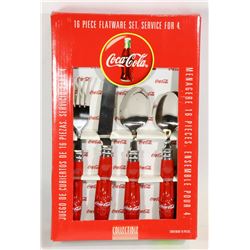 NEW 16PC COCA COLA FLATWARE SET (SERVICE FOR 4)
