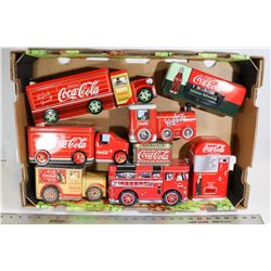 LARGE FLAT OF COCA COLA COLLECTOR TINS
