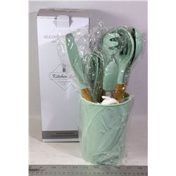 SILICONE KITCHEN UTENSILS SET WITH PLASTIC