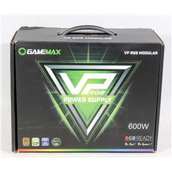 GAMEMAX 600W RGB READY POWER SUPPLY