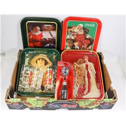 LARGE FLAT OF ASSORTED COCA COLA COLLECTIBLES