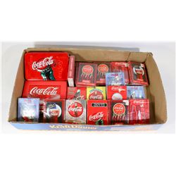 LARGE FLAT OF COCA COLA BRANDED PLAYING CARDS