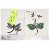 Image 1 : DRAGONFLY BROOCH, PENDANT & EARRING SET, ENAMELED