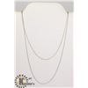 Image 2 : #113-STERLING SILVER NECKLACE 2pcs/18"