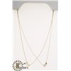 Image 1 : #110-STERLING SILVER NECKLACE 2pcs/18"
