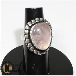 #14-ROSE QUARTZ RING SIZE 7