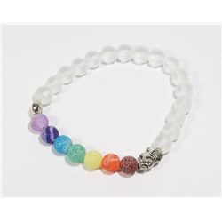 #192-7 CHAKRA YOGA BRACELET 8mm/7.5"