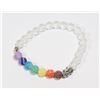 Image 1 : #192-7 CHAKRA YOGA BRACELET 8mm/7.5"